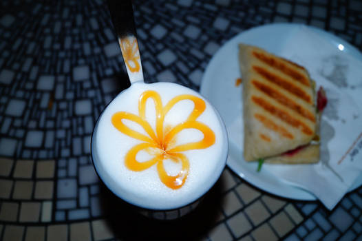 Latte Macchiato and Focaccia