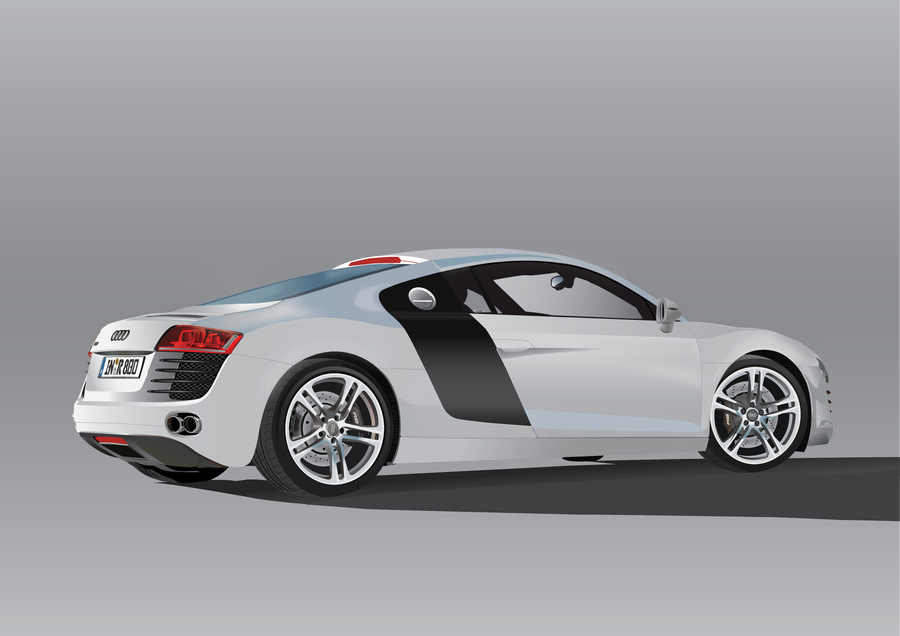 Audi R8 Cartoon Back Illustration Audi R8 by archdeviL87 on DeviantArt