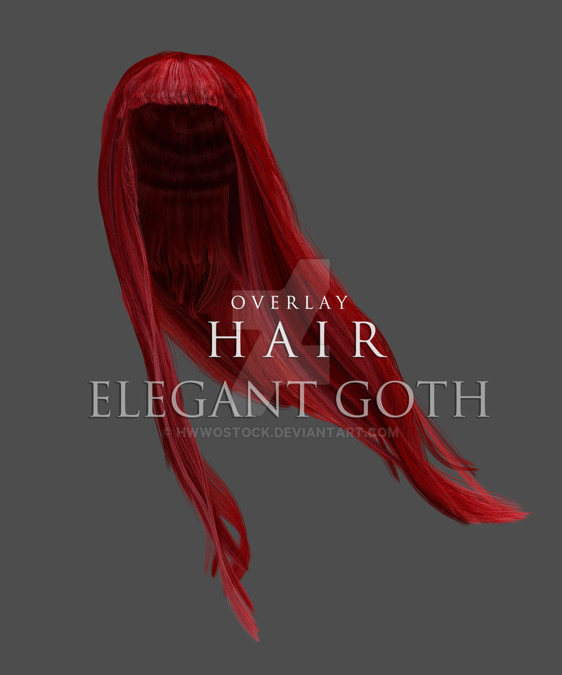Elegant Goth - Red Hair Overlay by HWWOStock on DeviantArt