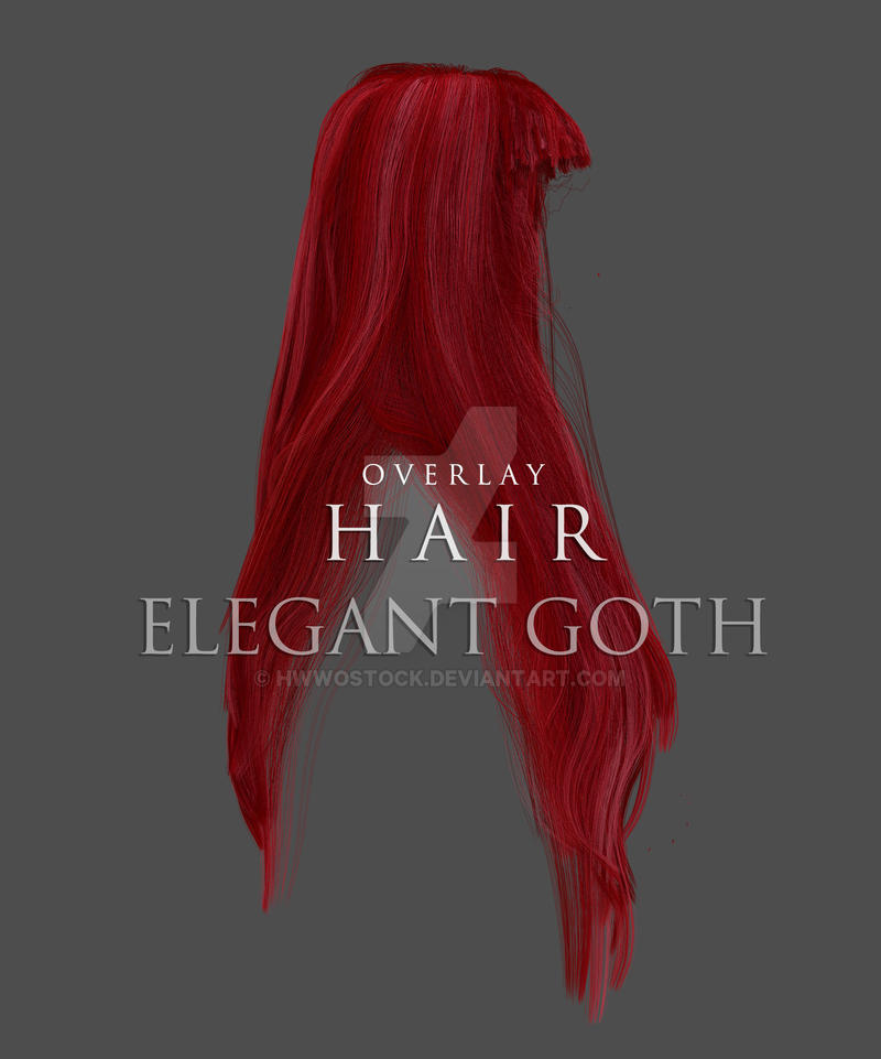 Elegant Goth - Red Hair Overlay by HWWOStock on DeviantArt