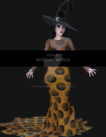 WItchy Witch 3D rendered Character - Overlay