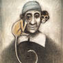 Portrait with a  monkey