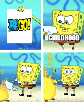 Burning the Teen Titans GO! Paper