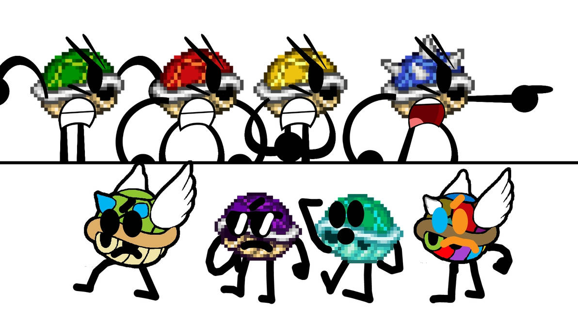 Shell gang vs Shell crew by stickmanshowevery on DeviantArt