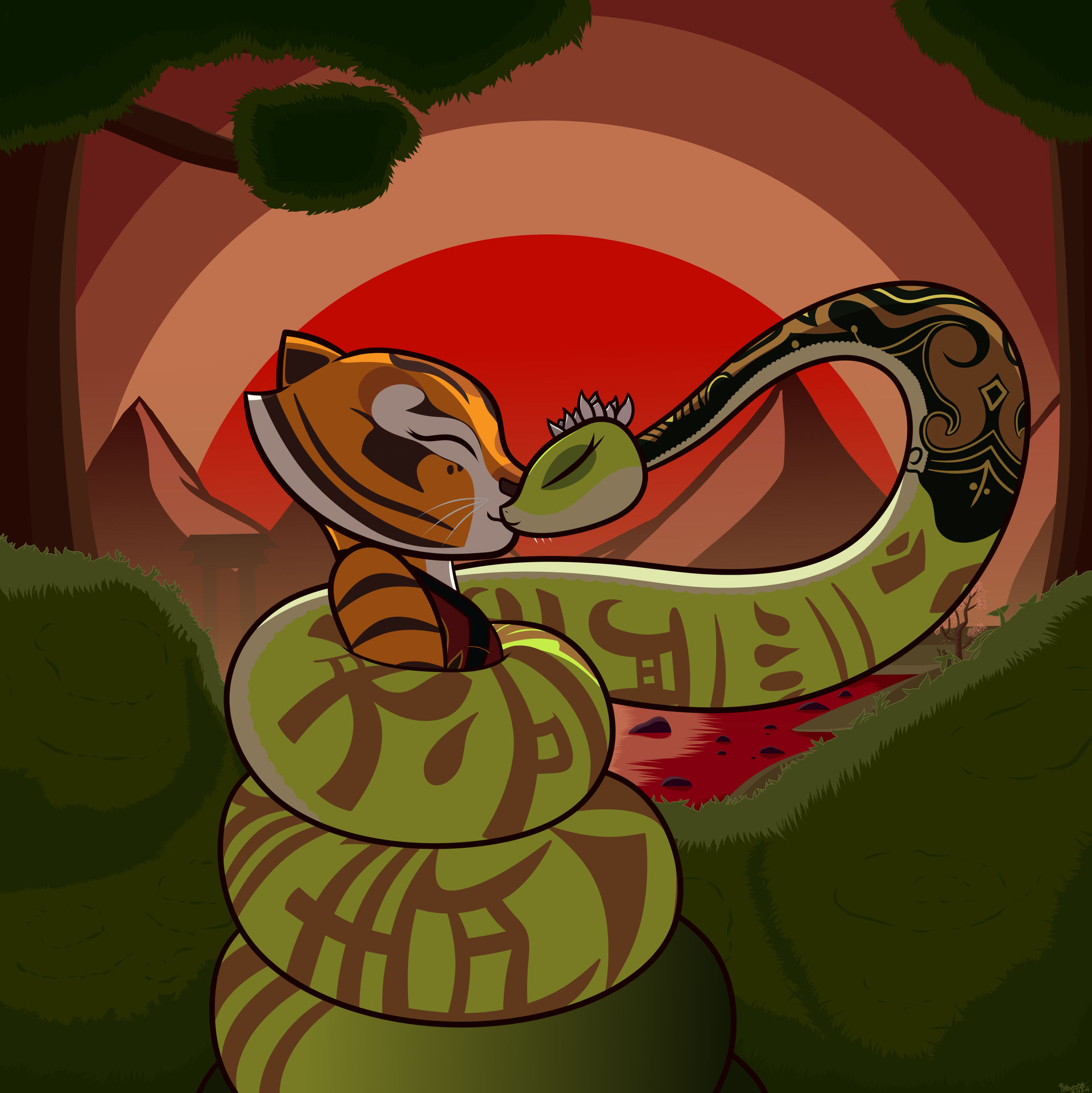 Tigress and Viper by BewwyCoils on DeviantArt