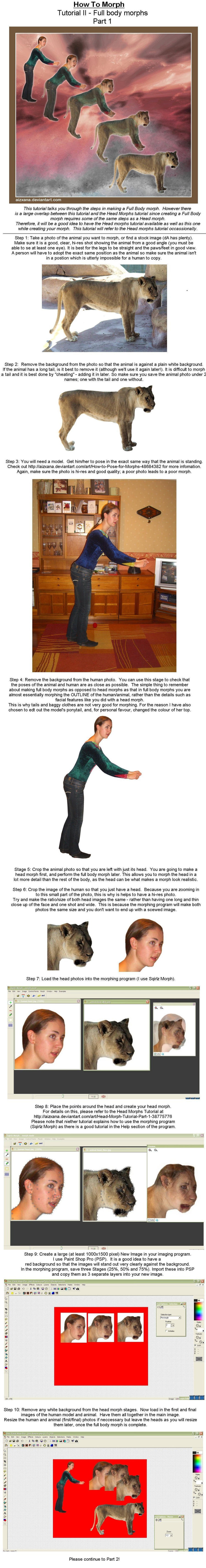 Animal Morph Tutorial Full Body Morph Tutorial P1 by Aizxana on DeviantArt