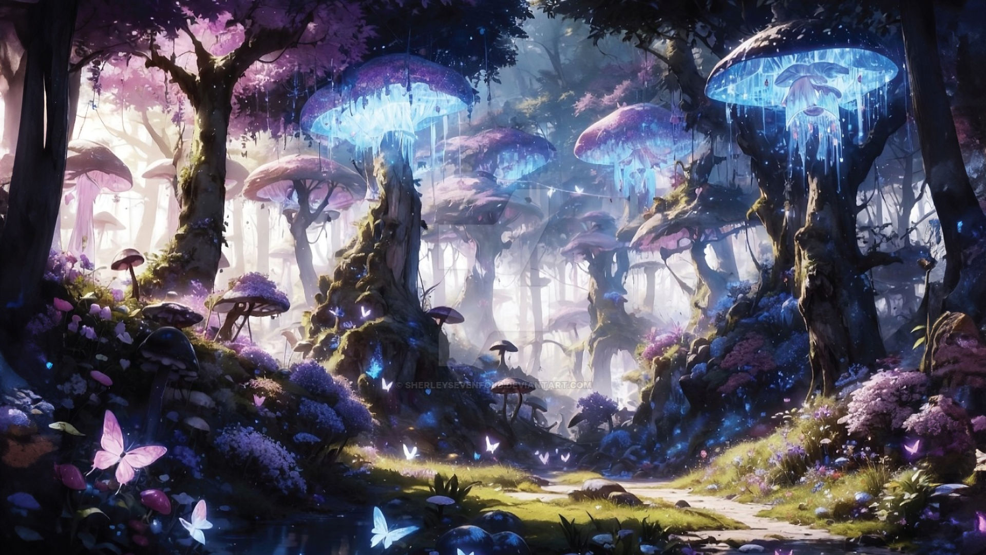Fantasy Mushrooms Forest - Desktop Wallpaper by SherleySevenfold on ...