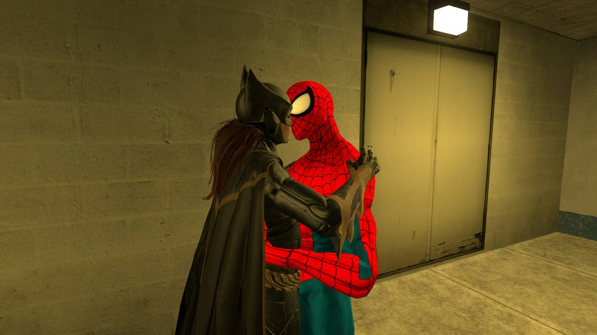 Batgirl Kisses Spiderman By Awesomeblasto On DeviantArt batgirl-kisses-spiderman-by-awesomeblasto-on-deviantart