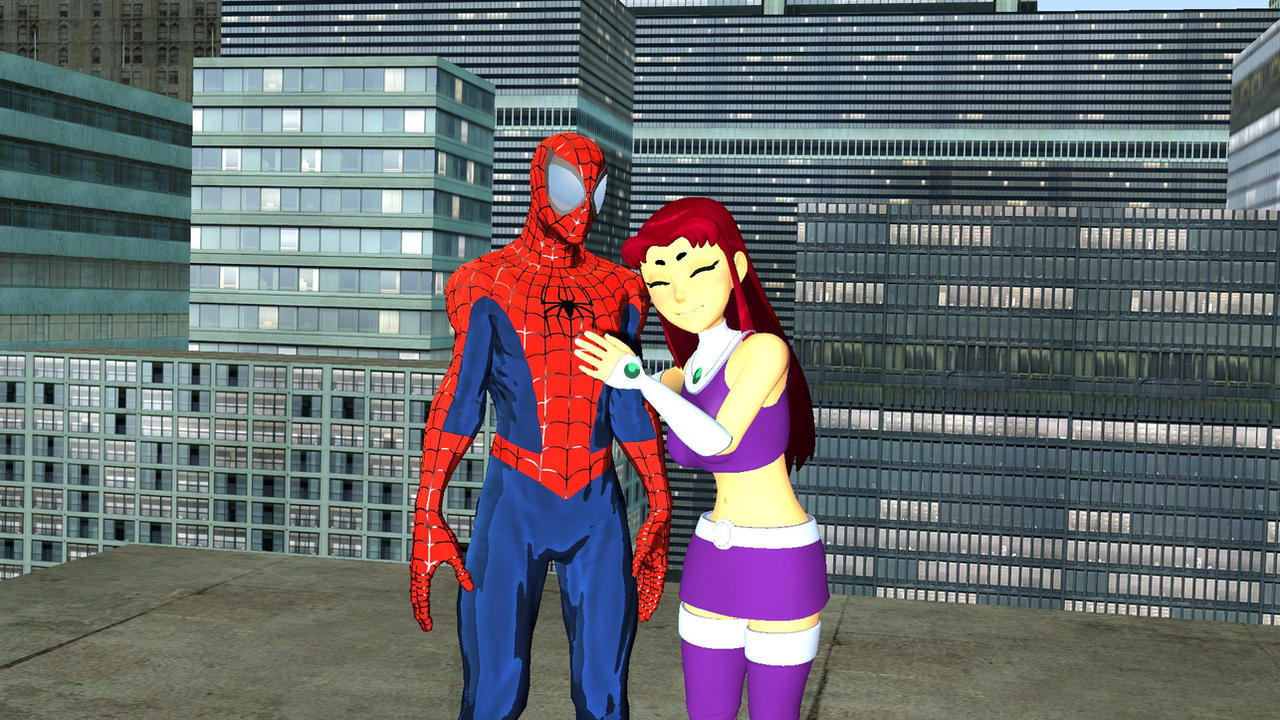Hug Spider Man Starfire Hugs Spiderman by Awesomeblasto on DeviantArt