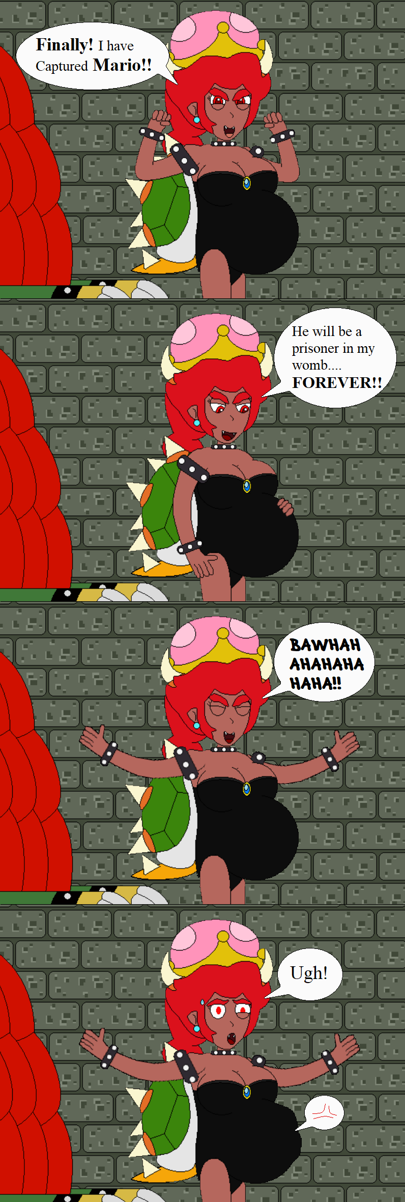 Bowsette Rescue Bowsette Captured Mario ( Red Hair ) by shadevore on DeviantArt