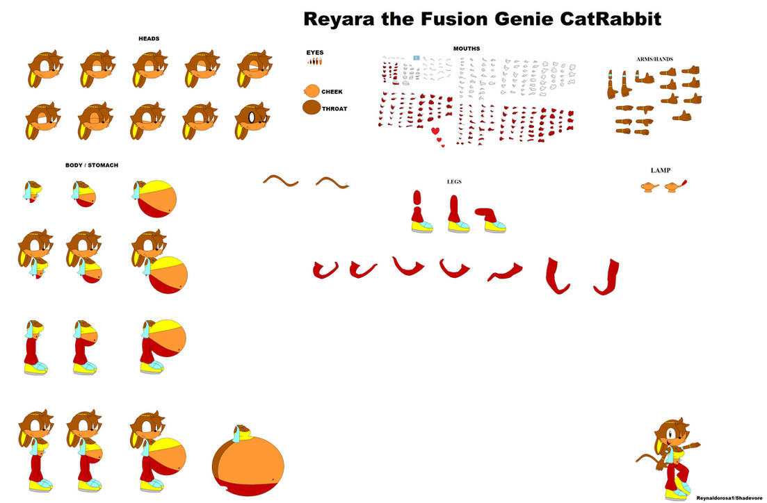 Reyara The Fusion Genie CatRabbit by shadevore on DeviantArt