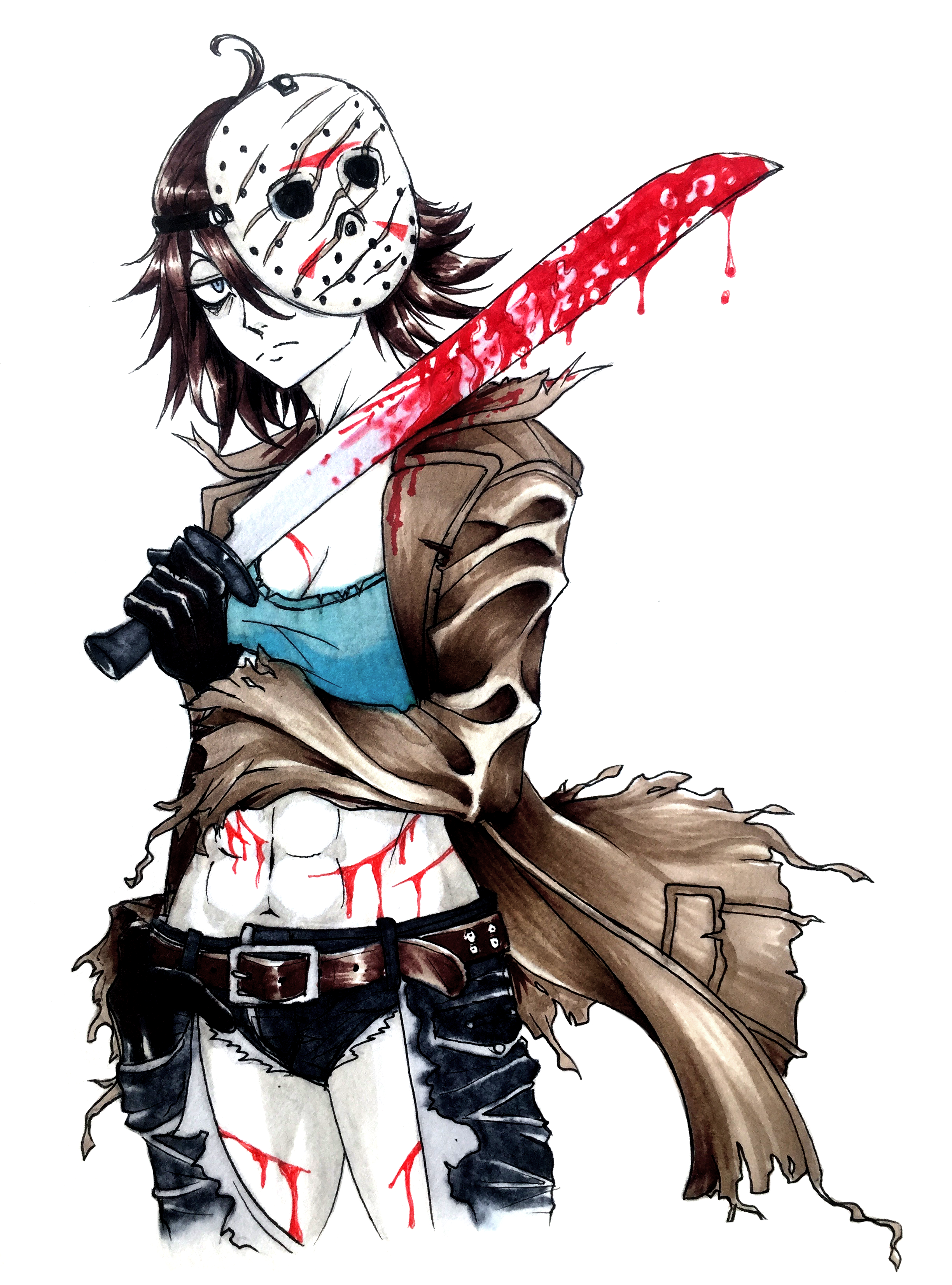 Bishoujo Jason - Friday the 13th by SketchMeNot-Art on DeviantArt