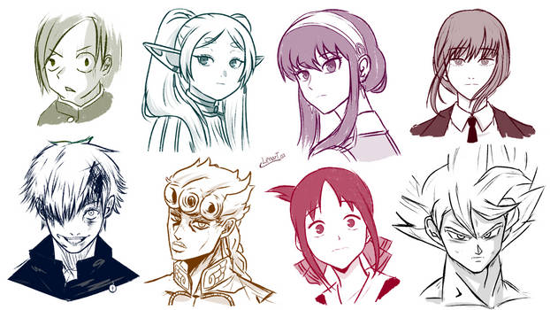 Anime sketches practice #1