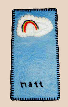 felt bookmark for matt.