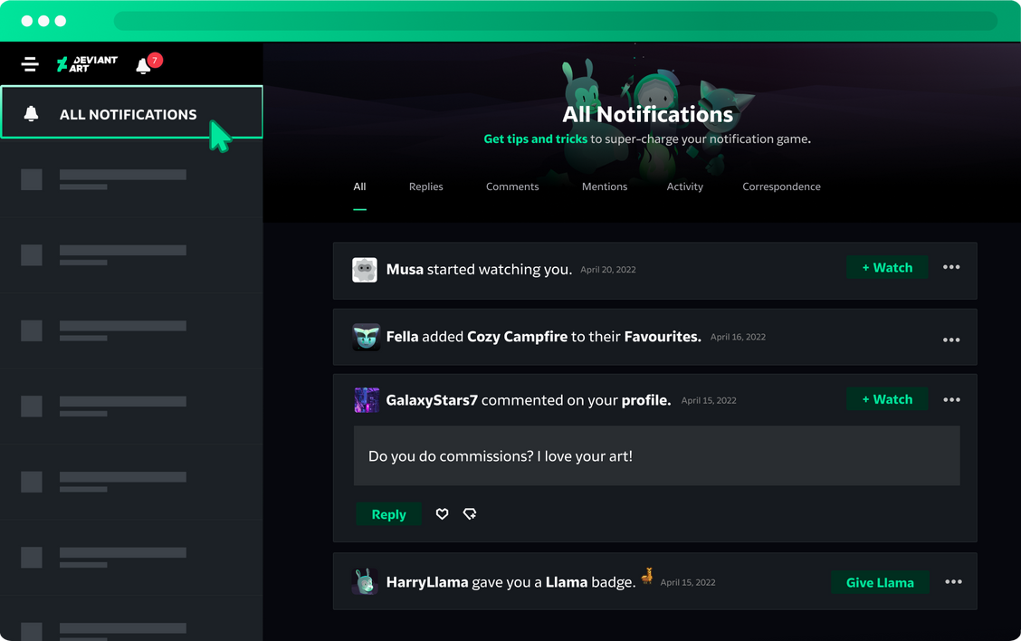 A More Engaging DeviantArt With New Notifications! by team on DeviantArt