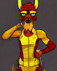 02913-sketched Bold High Energy Bright Portrait Of