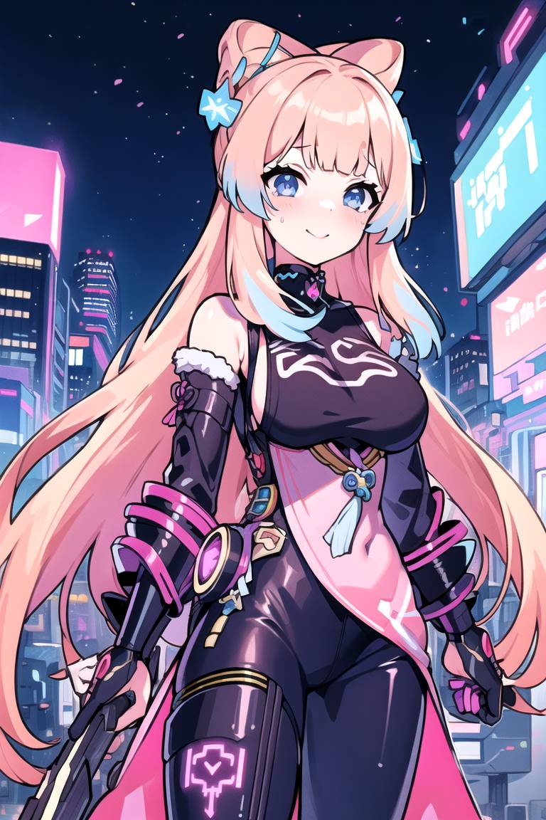 Cyberpunk Inspired Anime Girl by HisapiAI on DeviantArt