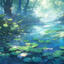 Idyllic Forest Pond