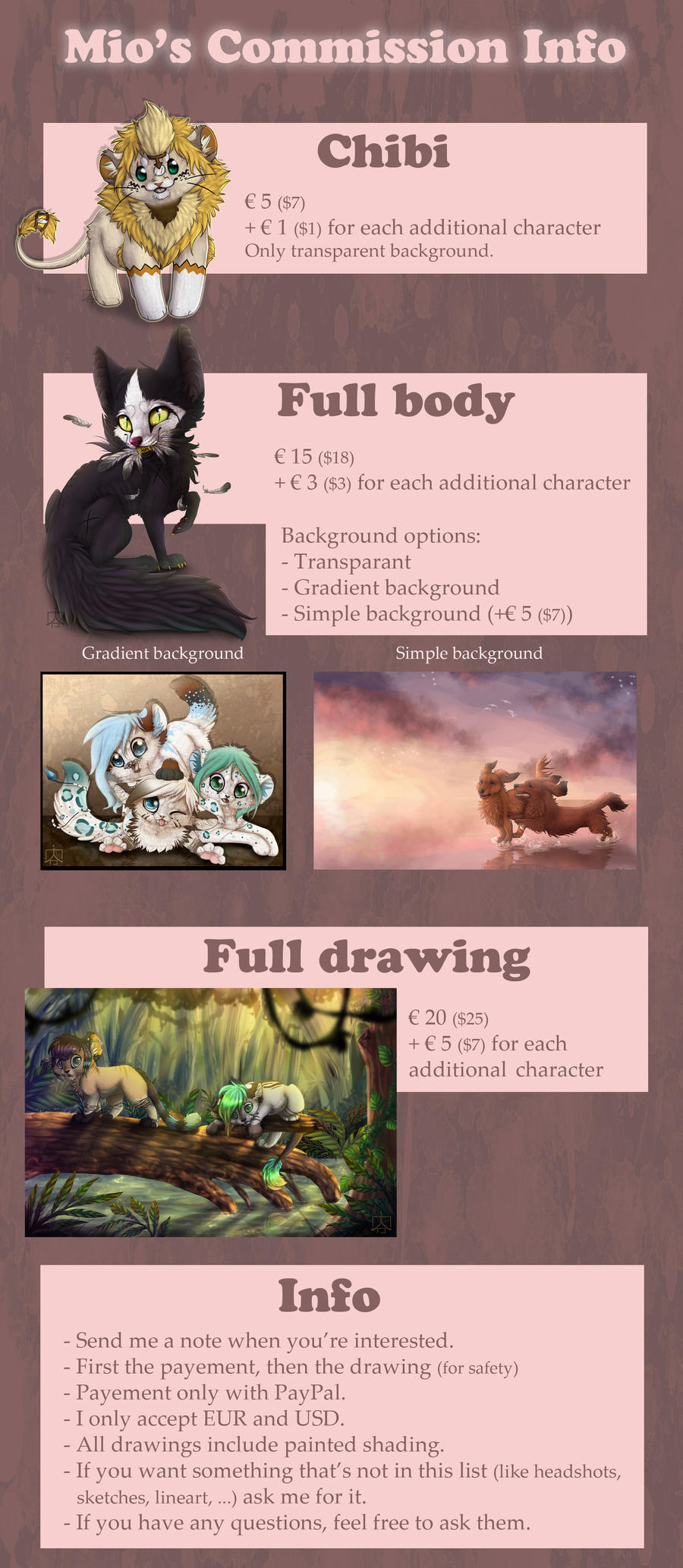 Commissions -Closed- by Miosita