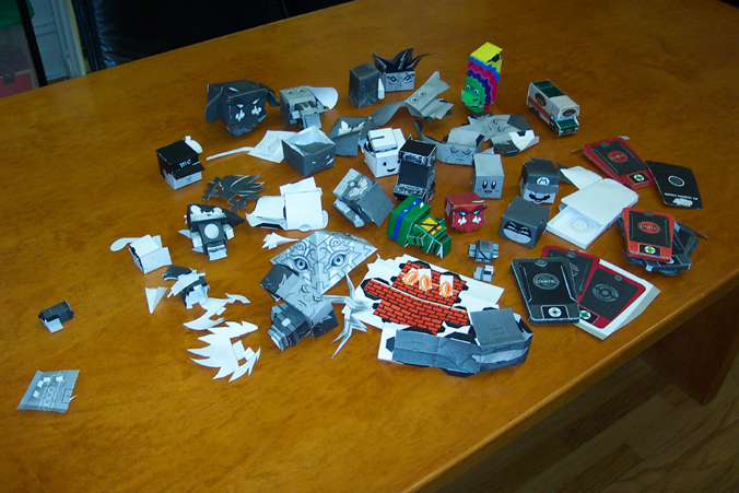 process - papercraft graveyard by cubeecraft on DeviantArt
