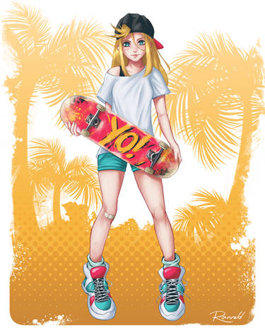 Anime Skater Girl - K8 Grinding by nightmarerises2007 on DeviantArt