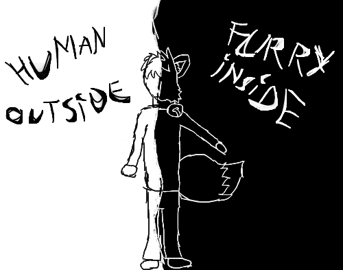 human in furry out