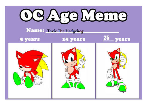 Toxic The Hedgehog Age Meme