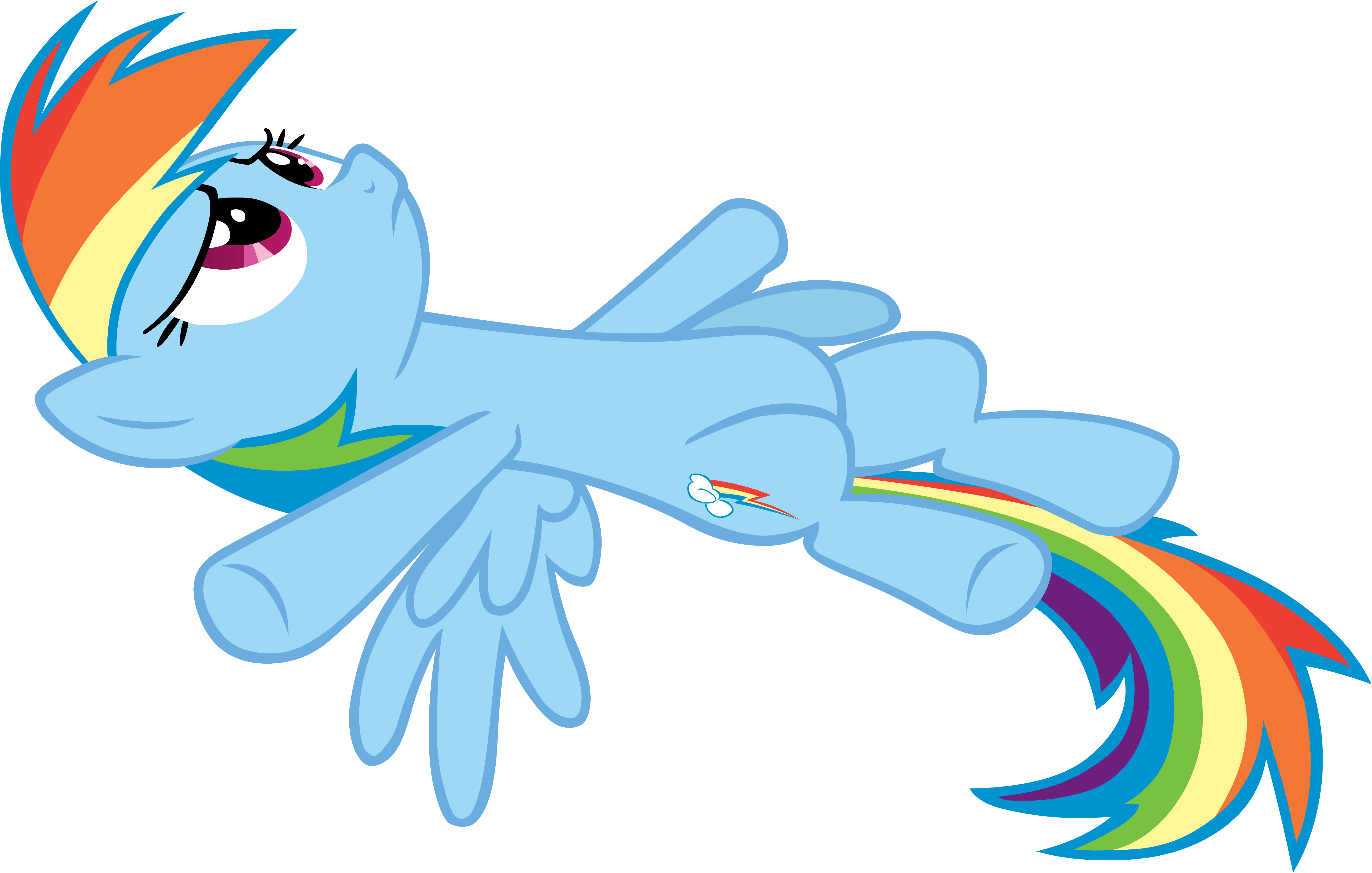 Rainbow Dash Lying Vector