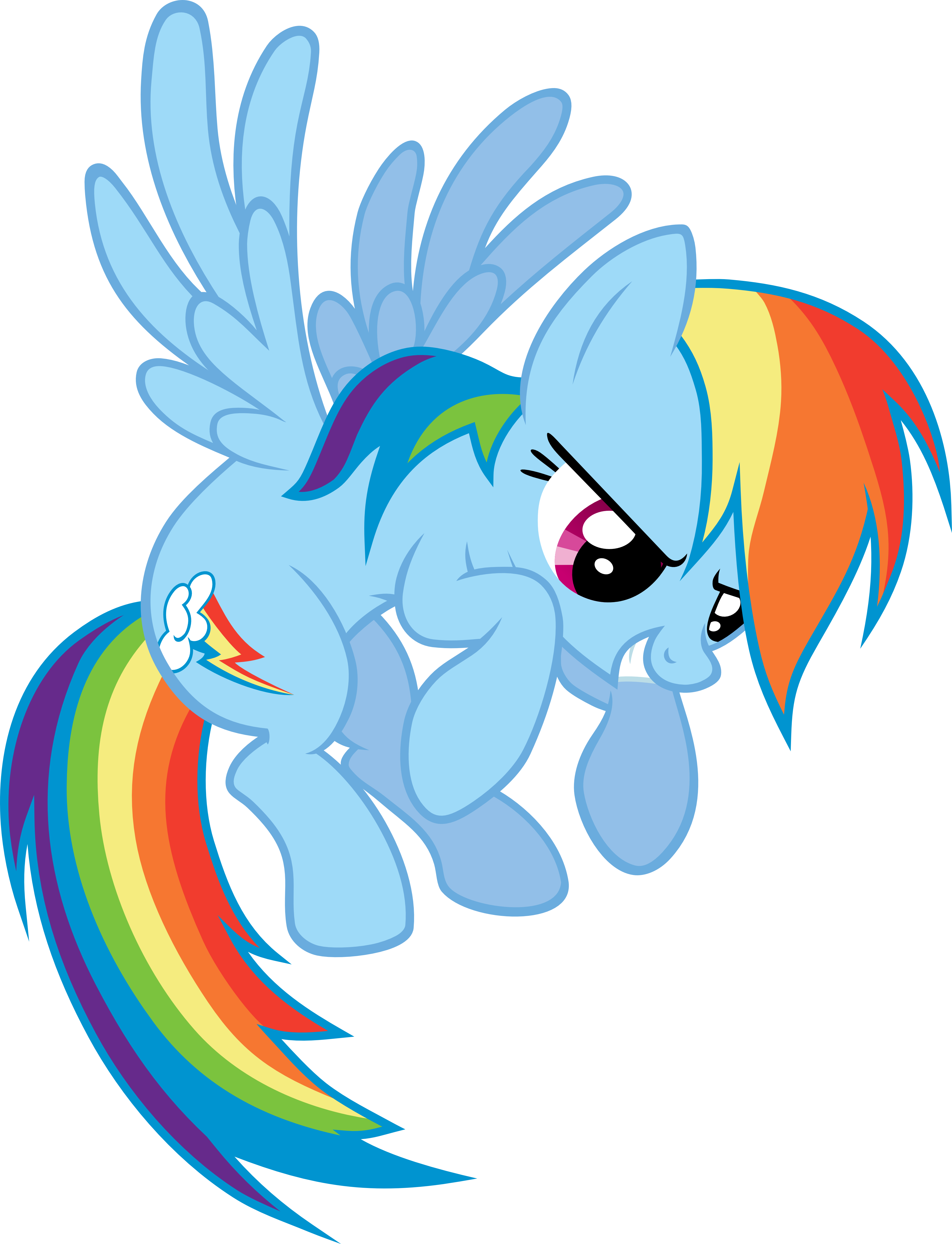 Rainbow Dash Flying Vector