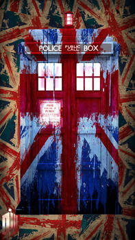 Splattered Union Jack Tardis