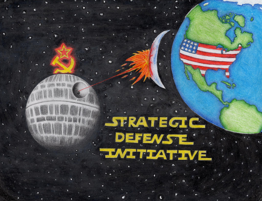 Strategic Defense Initiative Political Cartoon