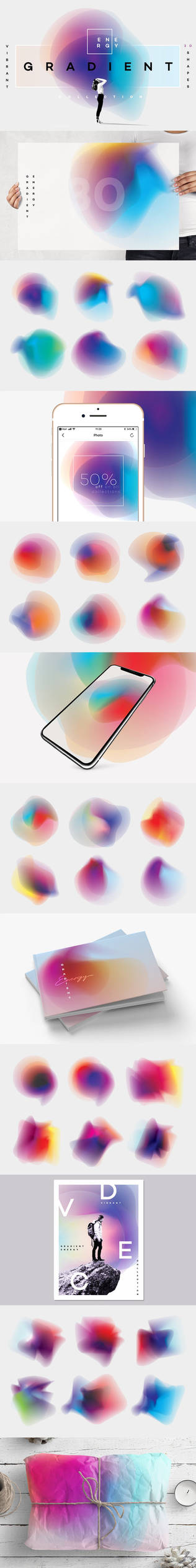 Gradient Energy 30 vibrant shapes by ppobareomiqono on DeviantArt