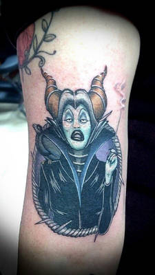 Sharon as Maleficent Tat