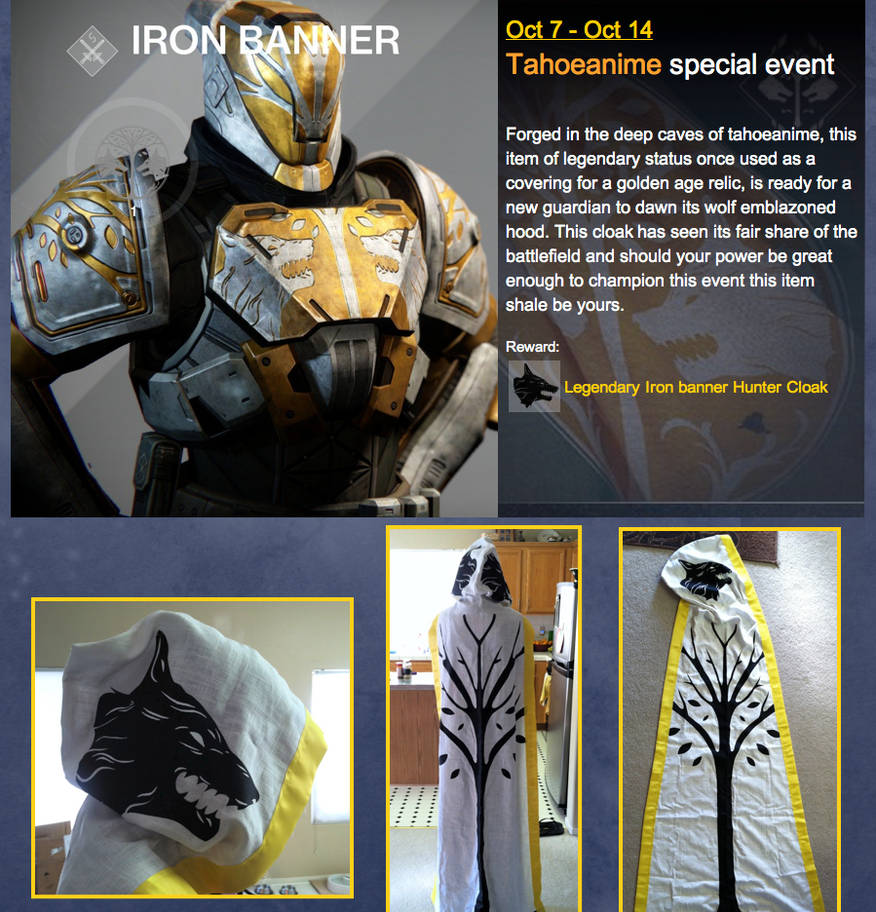 Destiny Iron Banner Cloak sale for charity (SOLD) by NEMESIS-01