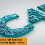 Animated Water-Text (Cinema 4D Tutorial)