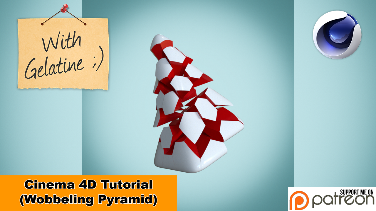 Wobbeling Pyramid (Cinema 4D Tutorial) by NIKOMEDIA