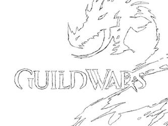 Guild Wars 2 logo line art