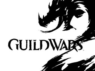 Guild Wars 2 logo black and white