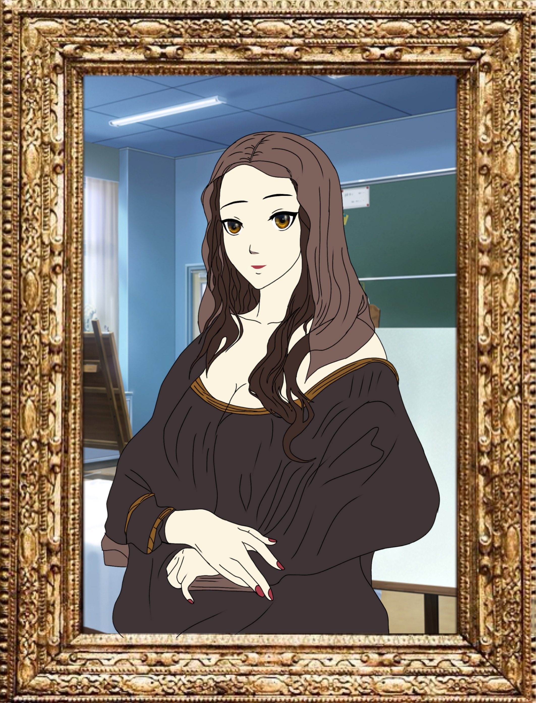 Mona Lisa Anime Style In Modern Classroom by vizddraig on DeviantArt