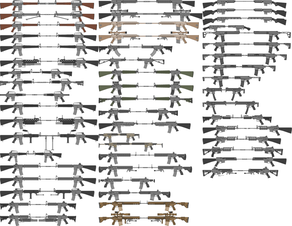 (INCORRECT SCALE) AR10/AR15 Collection by TheFrozenWaffle on DeviantArt