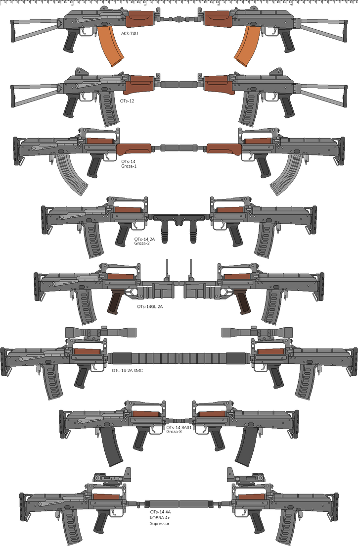 Groja Gun OTs-14 Groza Weapon Line by TheFrozenWaffle on DeviantArt