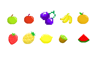 Pixel Fruits Set | 3D model