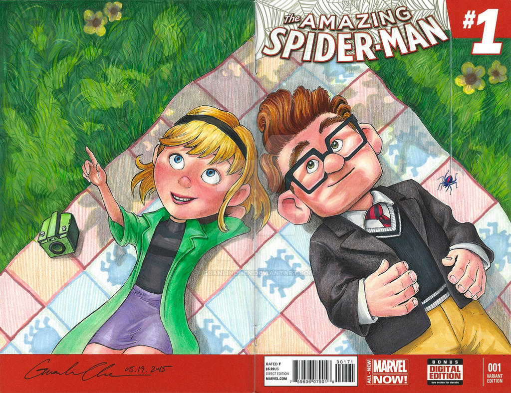 UP Amazing Spider-Man Sketch Cover Mash-Up