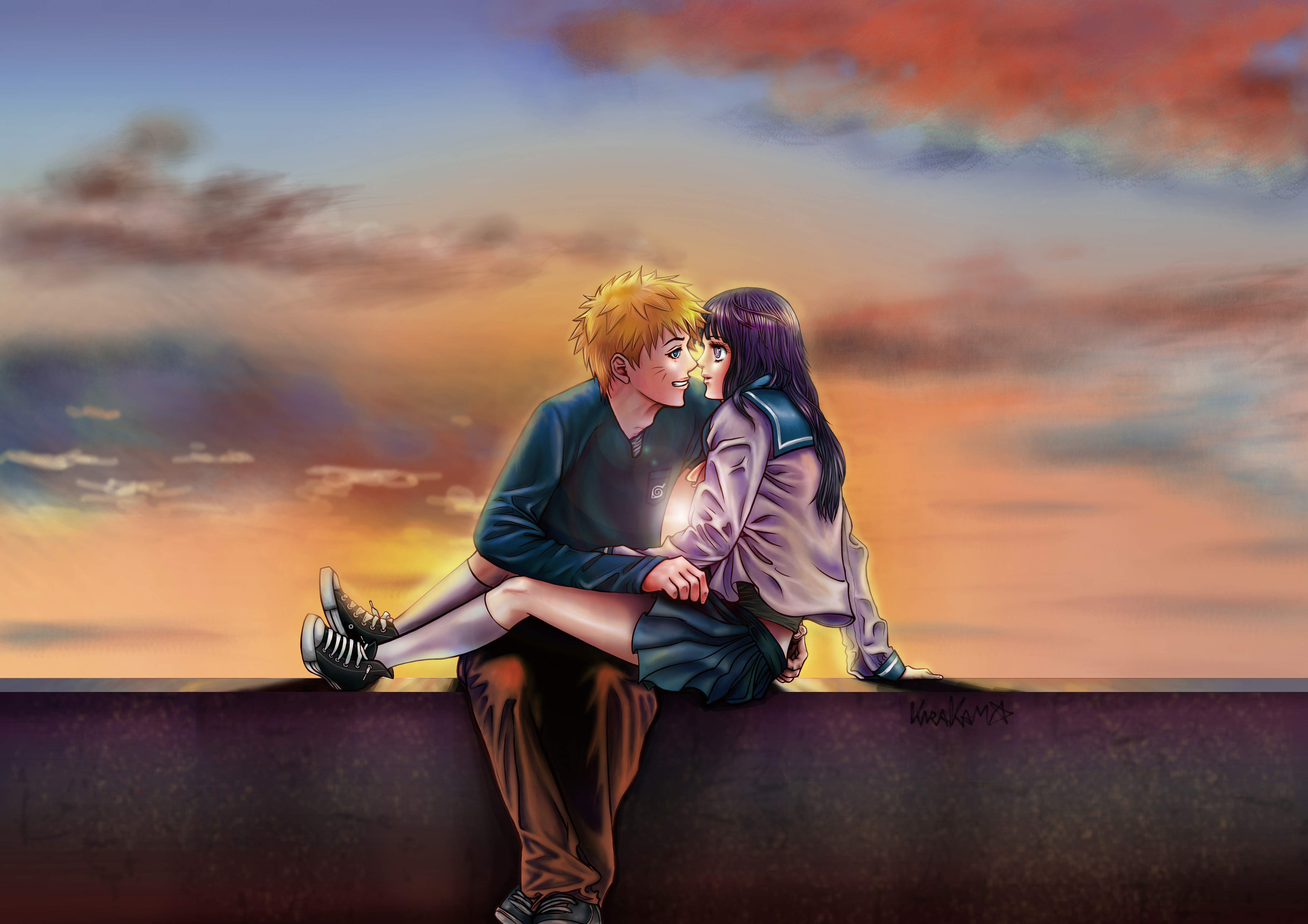 konoha sunset by kirakam