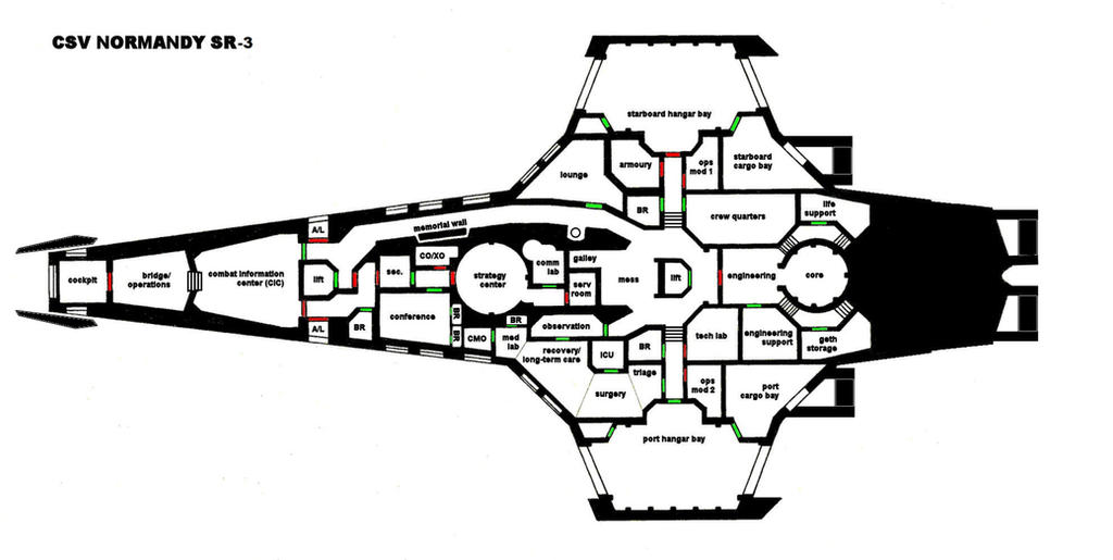 CSV Normandy SR-3 main deck plan