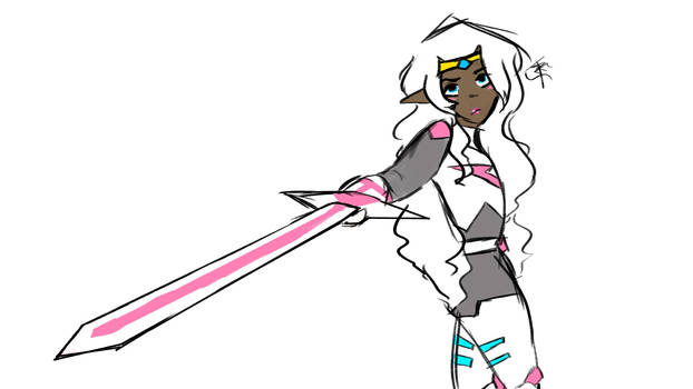 Allura w/ a sword