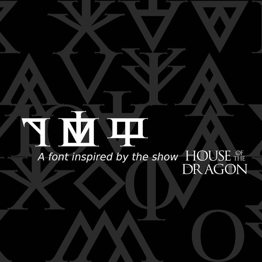 Valyrian Script High Valyrian Regular (House of the Dragon font) by arcanafoundry on ...