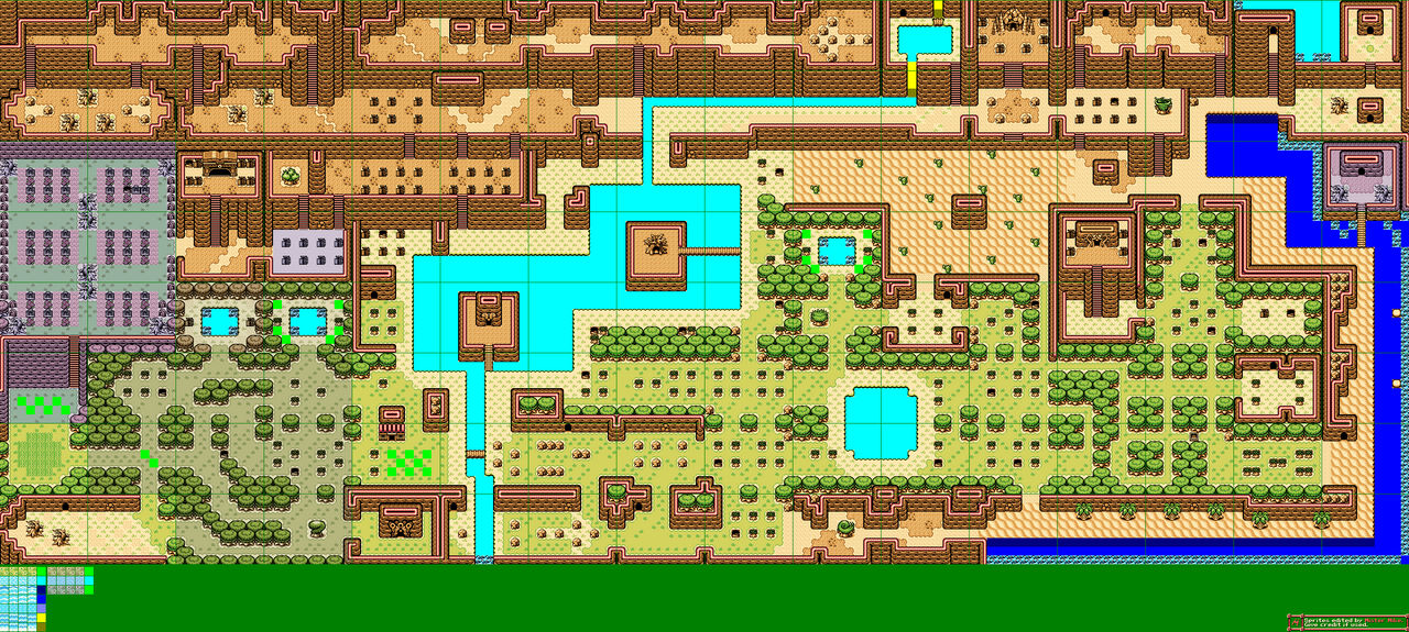 NES Legend of Zelda Overworld Map 