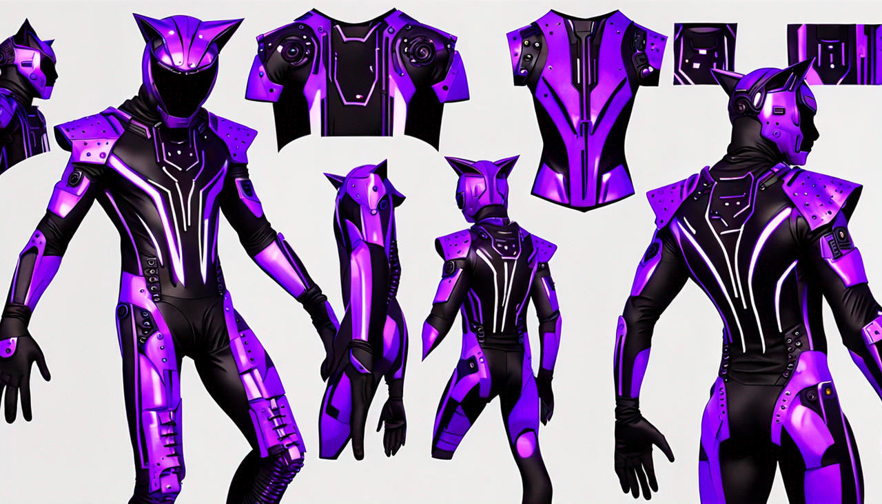 Cyper Kat Cyber Kat Suit Concept reference sheet by LiamBobykl on DeviantArt