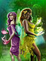 Fairies of the Forest by miqueias